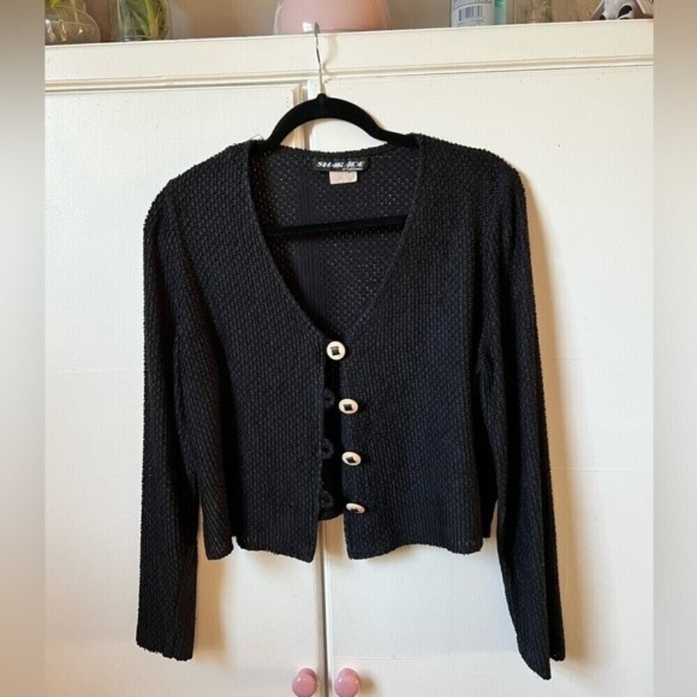 Vintage See through Cropped Button down top